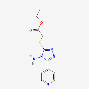 molecular formula C11H13N5O2S B5622857 ethyl {[4-amino-5-(4-pyridinyl)-4H-1,2,4-triazol-3-yl]thio}acetate 