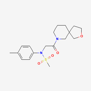 N-(4-methylphenyl)-N-[2-(2-oxa-7-azaspiro[4.5]dec-7-yl)-2-oxoethyl]methanesulfonamide