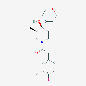 molecular formula C20H28FNO3 B5622862 (3R*,4R*)-1-[(4-fluoro-3-methylphenyl)acetyl]-3-methyl-4-(tetrahydro-2H-pyran-4-yl)-4-piperidinol 