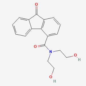 molecular formula C18H17NO4 B5622872 N,N-bis(2-hydroxyethyl)-9-oxo-9H-fluorene-4-carboxamide 