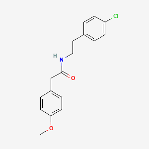 molecular formula C17H18ClNO2 B5622888 N-[2-(4-chlorophenyl)ethyl]-2-(4-methoxyphenyl)acetamide 