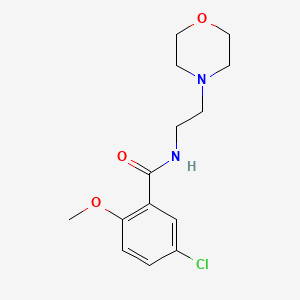 molecular formula C14H19ClN2O3 B5622904 5-chloro-2-methoxy-N-[2-(4-morpholinyl)ethyl]benzamide CAS No. 346716-91-4