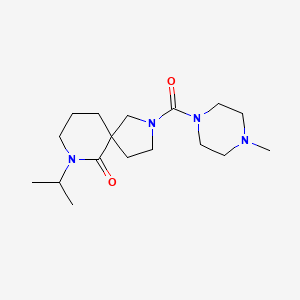 molecular formula C17H30N4O2 B5622927 7-isopropyl-2-[(4-methylpiperazin-1-yl)carbonyl]-2,7-diazaspiro[4.5]decan-6-one 