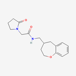 molecular formula C17H22N2O3 B5622939 2-(2-oxopyrrolidin-1-yl)-N-(2,3,4,5-tetrahydro-1-benzoxepin-4-ylmethyl)acetamide 