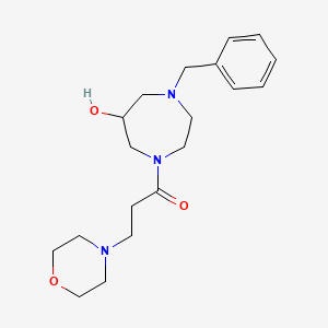 molecular formula C19H29N3O3 B5623024 1-benzyl-4-[3-(4-morpholinyl)propanoyl]-1,4-diazepan-6-ol 
