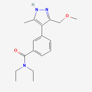 molecular formula C17H23N3O2 B5623039 N,N-diethyl-3-[5-(methoxymethyl)-3-methyl-1H-pyrazol-4-yl]benzamide 