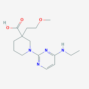 molecular formula C15H24N4O3 B5623041 1-[4-(ethylamino)-2-pyrimidinyl]-3-(2-methoxyethyl)-3-piperidinecarboxylic acid 