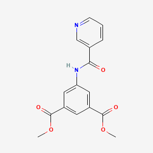 molecular formula C16H14N2O5 B5623094 dimethyl 5-[(3-pyridinylcarbonyl)amino]isophthalate 