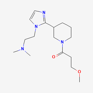 molecular formula C16H28N4O2 B5623104 (2-{2-[1-(3-methoxypropanoyl)-3-piperidinyl]-1H-imidazol-1-yl}ethyl)dimethylamine 