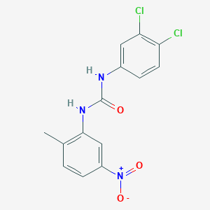 molecular formula C14H11Cl2N3O3 B5623122 N-(3,4-dichlorophenyl)-N'-(2-methyl-5-nitrophenyl)urea 