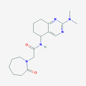 molecular formula C18H27N5O2 B5623180 N-[2-(dimethylamino)-5,6,7,8-tetrahydroquinazolin-5-yl]-2-(2-oxoazepan-1-yl)acetamide 