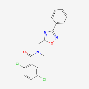 2,5-dichloro-N-methyl-N-[(3-phenyl-1,2,4-oxadiazol-5-yl)methyl]benzamide