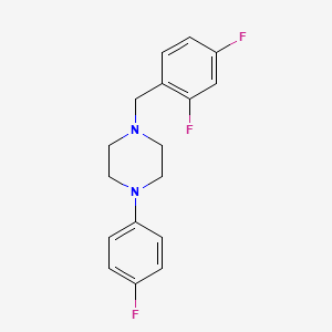 molecular formula C17H17F3N2 B5623228 1-(2,4-difluorobenzyl)-4-(4-fluorophenyl)piperazine 