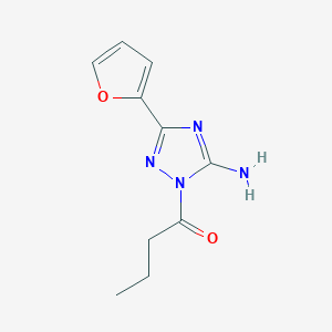 molecular formula C10H12N4O2 B5623353 1-butyryl-3-(2-furyl)-1H-1,2,4-triazol-5-amine 