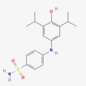 molecular formula C18H24N2O3S B5623356 4-[(4-hydroxy-3,5-diisopropylphenyl)amino]benzenesulfonamide 