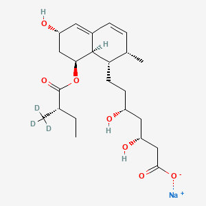 molecular formula C23H35NaO7 B562336 Pravastatin-d3 Sodium Salt (major) CAS No. 1329836-90-9