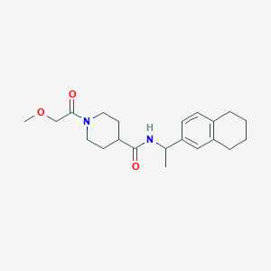 molecular formula C21H30N2O3 B5623389 1-(methoxyacetyl)-N-[1-(5,6,7,8-tetrahydro-2-naphthalenyl)ethyl]-4-piperidinecarboxamide 