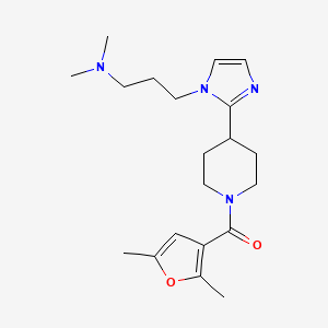 molecular formula C20H30N4O2 B5623406 (3-{2-[1-(2,5-dimethyl-3-furoyl)-4-piperidinyl]-1H-imidazol-1-yl}propyl)dimethylamine 