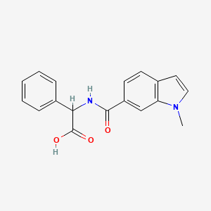 molecular formula C18H16N2O3 B5623453 {[(1-methyl-1H-indol-6-yl)carbonyl]amino}(phenyl)acetic acid 