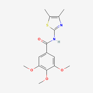 molecular formula C15H18N2O4S B5623499 N-(4,5-dimethyl-1,3-thiazol-2-yl)-3,4,5-trimethoxybenzamide 