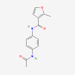 molecular formula C14H14N2O3 B5623502 N-[4-(acetylamino)phenyl]-2-methyl-3-furamide 