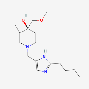 molecular formula C17H31N3O2 B5623507 (4S)-1-[(2-butyl-1H-imidazol-4-yl)methyl]-4-(methoxymethyl)-3,3-dimethyl-4-piperidinol 