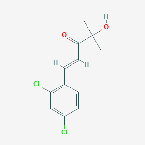 molecular formula C12H12Cl2O2 B5623515 1-(2,4-dichlorophenyl)-4-hydroxy-4-methyl-1-penten-3-one 