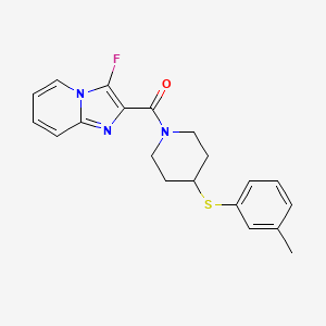 molecular formula C20H20FN3OS B5623522 3-fluoro-2-({4-[(3-methylphenyl)thio]-1-piperidinyl}carbonyl)imidazo[1,2-a]pyridine 