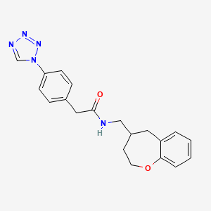 molecular formula C20H21N5O2 B5623530 N-(2,3,4,5-tetrahydro-1-benzoxepin-4-ylmethyl)-2-[4-(1H-tetrazol-1-yl)phenyl]acetamide 