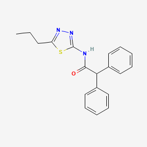 molecular formula C19H19N3OS B5623535 2,2-diphenyl-N-(5-propyl-1,3,4-thiadiazol-2-yl)acetamide 