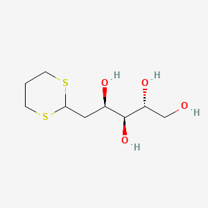 molecular formula C9H18O4S2 B562354 2-脱氧-D-阿拉伯糖-六丙烯二硫缩醛 CAS No. 91294-63-2
