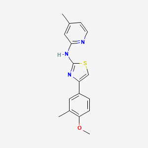 molecular formula C17H17N3OS B5623571 N-[4-(4-methoxy-3-methylphenyl)-1,3-thiazol-2-yl]-4-methyl-2-pyridinamine 
