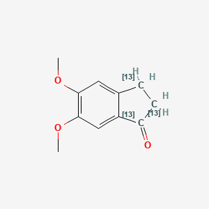 molecular formula C11H12O3 B562359 5,6-Dimethoxy-1-indanone-13C3 CAS No. 1185155-55-8
