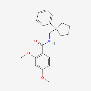 molecular formula C21H25NO3 B5623599 2,4-dimethoxy-N-[(1-phenylcyclopentyl)methyl]benzamide 
