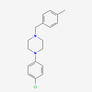 molecular formula C18H21ClN2 B5623603 1-(4-chlorophenyl)-4-(4-methylbenzyl)piperazine 