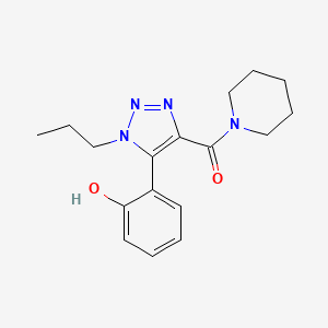 molecular formula C17H22N4O2 B5623609 2-[4-(1-piperidinylcarbonyl)-1-propyl-1H-1,2,3-triazol-5-yl]phenol 