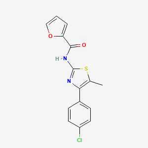 molecular formula C15H11ClN2O2S B5623629 N-[4-(4-chlorophenyl)-5-methyl-1,3-thiazol-2-yl]-2-furamide 
