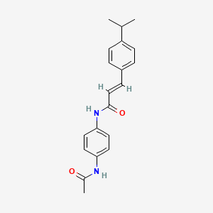 molecular formula C20H22N2O2 B5623656 N-[4-(acetylamino)phenyl]-3-(4-isopropylphenyl)acrylamide 