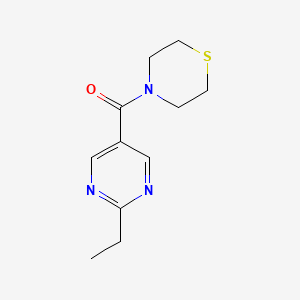 molecular formula C11H15N3OS B5623677 4-[(2-ethyl-5-pyrimidinyl)carbonyl]thiomorpholine 