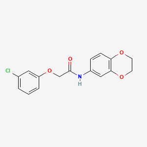 molecular formula C16H14ClNO4 B5623690 2-(3-chlorophenoxy)-N-(2,3-dihydro-1,4-benzodioxin-6-yl)acetamide CAS No. 6047-19-4
