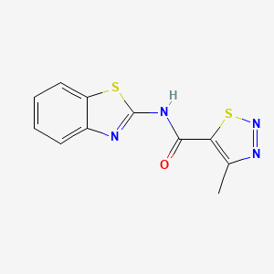 molecular formula C11H8N4OS2 B5623692 N-1,3-benzothiazol-2-yl-4-methyl-1,2,3-thiadiazole-5-carboxamide 