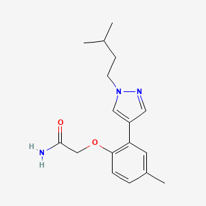 2-{4-methyl-2-[1-(3-methylbutyl)-1H-pyrazol-4-yl]phenoxy}acetamide