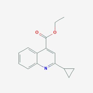 molecular formula C15H15NO2 B5623711 ethyl 2-cyclopropyl-4-quinolinecarboxylate CAS No. 119778-66-4