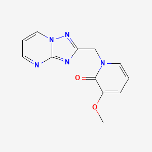 molecular formula C12H11N5O2 B5623736 3-methoxy-1-([1,2,4]triazolo[1,5-a]pyrimidin-2-ylmethyl)pyridin-2(1H)-one 