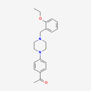 molecular formula C21H26N2O2 B5623740 1-{4-[4-(2-ethoxybenzyl)-1-piperazinyl]phenyl}ethanone 