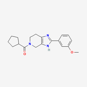 molecular formula C19H23N3O2 B5623749 5-(cyclopentylcarbonyl)-2-(3-methoxyphenyl)-4,5,6,7-tetrahydro-1H-imidazo[4,5-c]pyridine 