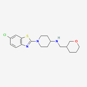 1-(6-chloro-1,3-benzothiazol-2-yl)-N-(tetrahydro-2H-pyran-3-ylmethyl)piperidin-4-amine