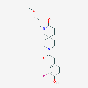molecular formula C21H29FN2O4 B5623787 9-[(3-fluoro-4-hydroxyphenyl)acetyl]-2-(3-methoxypropyl)-2,9-diazaspiro[5.5]undecan-3-one 