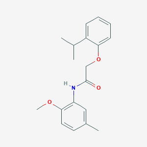 molecular formula C19H23NO3 B5623793 2-(2-isopropylphenoxy)-N-(2-methoxy-5-methylphenyl)acetamide 