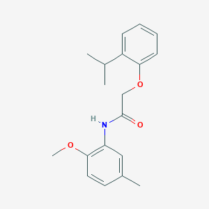 N-(2-methoxy-5-methylphenyl)-2-(2-propan-2-ylphenoxy)acetamide